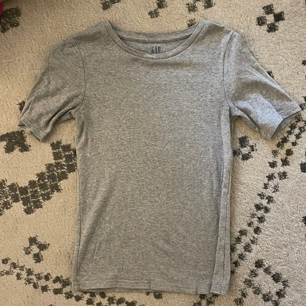Cotton plain grey tee